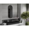Mexen Loft ovaalne vannitoa peegel 100 x 35 cm, must raam - 9851-100-035-000-70