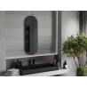 Miroir de salle de bain ovale Mexen Loft 100 x 35 cm, cadre noir - 9851-100-035-000-70