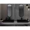 Mexen Loft ovaalne vannitoa peegel 100 x 35 cm, must raam - 9851-100-035-000-70