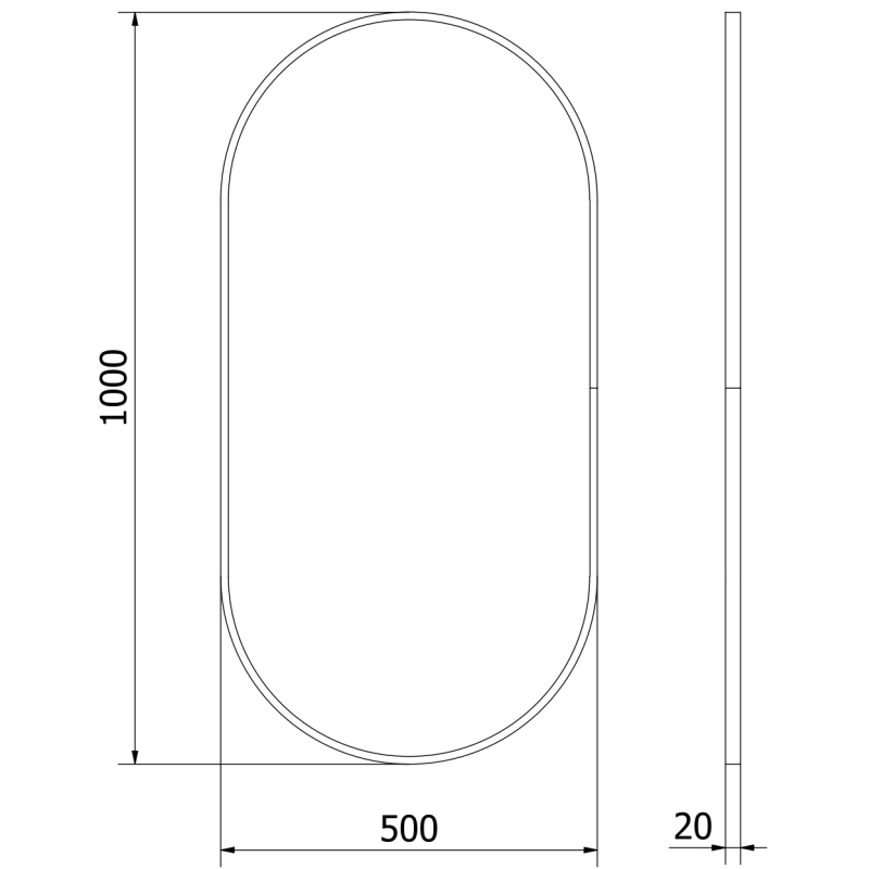 Mexen Loft specchio da bagno ovale 100 x 50 cm, cornice dorata - 9851-100-050-000-50