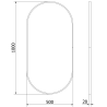 Mexen Loft Ovaler Badezimmer-Spiegel 100 x 50 cm, Goldrahmen - 9851-100-050-000-50
