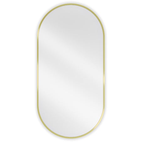 Mexen Loft oval bathroom mirror 100 x 50 cm, gold frame - 9851-100-050-000-50