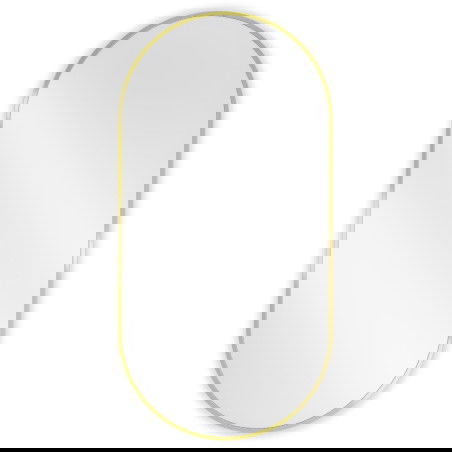 Mexen Loft Oval Buedzëmmer-Spigel 100 x 50 cm, gëllene Rumm - 9851-100-050-000-50