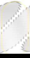 Mexen Loft ovalt badrumsspegel 100 x 50 cm, guld ram - 9851-100-050-000-50