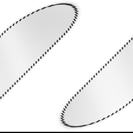 Mexen Loft espelho de casa de banho oval 100 x 50 cm, moldura preta - 9851-100-050-000-70