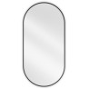 Mexen Loft miroir de salle de bains ovale 100 x 50 cm, cadre noir - 9851-100-050-000-70