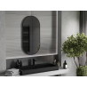 Mexen Loft lustro łazienkowe owalne 100 x 50 cm, rama czarna - 9851-100-050-000-70