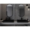 Mexen Loft lustro łazienkowe owalne 100 x 50 cm, rama czarna - 9851-100-050-000-70