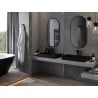 Mexen Loft ovale badkamer spiegel 100 x 50 cm, zwarte lijst - 9851-100-050-000-70