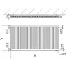 Mexen CV11 panel radiator 900 x 500 mm, bottom connection, 637 W, anthracite - W611-090-050-66