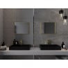 Mexen Loft rechteckiger Badezimmerspiegel 50 x 40 cm, goldener Rahmen - 9852-050-040-000-50