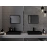 Mexen Loft espejo de baño rectangular 50 x 40 cm, marco negro - 9852-050-040-000-70
