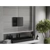 Mexen Loft miroir rectangulaire de salle de bain 50 x 40 cm, cadre noir - 9852-050-040-000-70