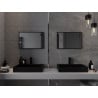 Mexen Loft rechteckiger Badezimmerspiegel 60 x 40 cm, schwarzer Rahmen - 9852-060-040-000-70
