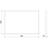 Mexen Loft rechthoekige badkamerspiegel 60 x 40 cm, zwarte lijst - 9852-060-040-000-70