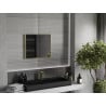 Mexen Loft lustro łazienkowe prostokątne 60 x 50 cm, rama złota - 9852-060-050-000-50