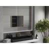 Mexen Loft miroir de salle de bain rectangulaire 60 x 50 cm, cadre doré - 9852-060-050-000-50