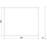 Mexen Loft rechthoekige badkamer spiegel 60 x 50 cm, gouden frame - 9852-060-050-000-50