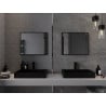 Mexen Loft espejo de baño rectangular 60 x 50 cm, marco negro - 9852-060-050-000-70