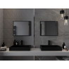 Mexen Loft lustro łazienkowe prostokątne 60 x 50 cm, rama czarna - 9852-060-050-000-70
