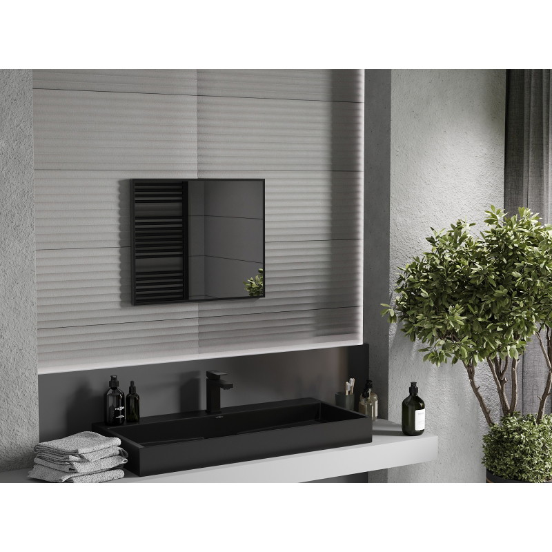 Mexen Loft ristkülikukujuline vannitoa peegel 60 x 50 cm, must raam - 9852-060-050-000-70