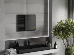 Mexen Loft espejo de baño rectangular 60 x 50 cm, marco negro - 9852-060-050-000-70