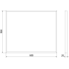 Mexen Loft miroir de salle de bain rectangulaire 60 x 50 cm, cadre noir - 9852-060-050-000-70