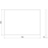 Mexen Loft rechteckiger Badezimmerspiegel 70 x 50 cm, goldener Rahmen - 9852-070-050-000-50
