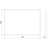 Mexen Loft ristkülikukujuline vannitoa peegel 70 x 50 cm, kuldne raam - 9852-070-050-000-50