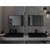 Mexen Loft rechteckiger Badezimmerspiegel 70 x 50 cm, schwarzer Rahmen - 9852-070-050-000-70