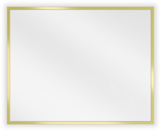 Mexen Loft specchio da bagno rettangolare 50 x 40 cm, cornice dorata - 9852-050-040-000-50