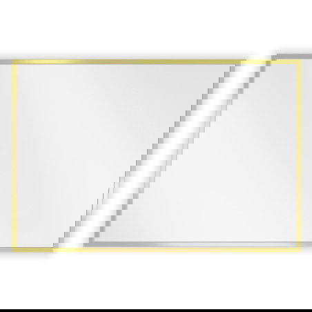 Mexen Loft specchio da bagno rettangolare 60 x 40 cm, cornice dorata - 9852-060-040-000-50