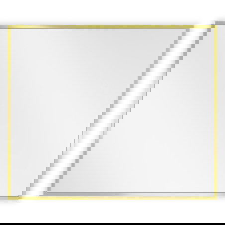 Mexen Loft rechthoekige badkamerspiegel 60 x 50 cm, gouden frame - 9852-060-050-000-50