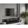 Mexen Loft rechteckiger Badezimmerspiegel 80 x 60 cm, goldener Rahmen - 9852-080-060-000-50