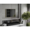 Mexen Loft ristkülikukujuline vannitoa peegel 80 x 60 cm, kuldne raam - 9852-080-060-000-50