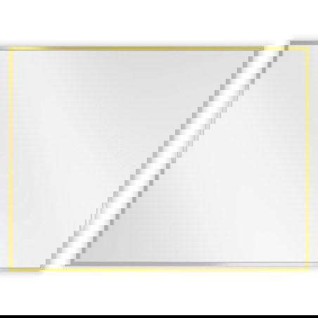 Mexen Loft taisnstūrveida vannas istabas spogulis 80 x 60 cm, zelta rāmis - 9852-080-060-000-50