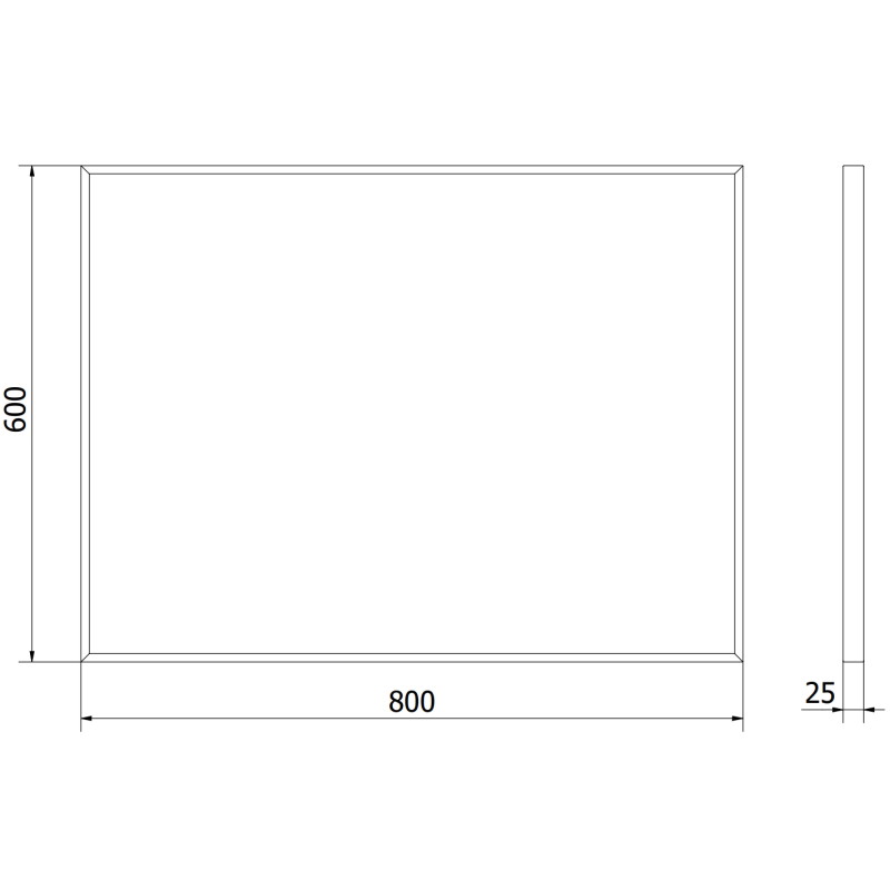 Mexen Loft ristkülikukujuline vannitoa peegel 80 x 60 cm, kuldne raam - 9852-080-060-000-50