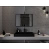 Mexen Loft rechteckiger Badezimmerspiegel 80 x 60 cm, schwarzer Rahmen - 9852-080-060-000-70
