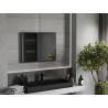 Mexen Loft ristkülikukujuline vannitoa peegel 80 x 60 cm, must raam - 9852-080-060-000-70