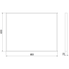 Mexen Loft rechthoekige badkamerspiegel 80 x 60 cm, zwarte lijst - 9852-080-060-000-70