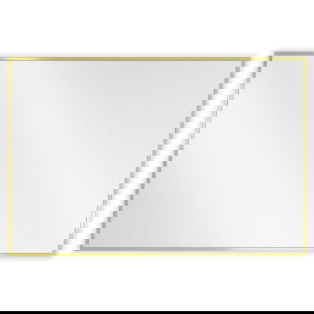 Mexen Loft bathroom mirror rectangular 90 x 60 cm, gold frame - 9852-090-060-000-50