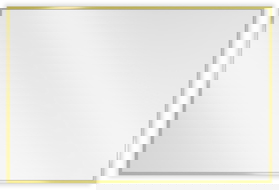 Mexen Loft bathroom mirror rectangular 90 x 60 cm, gold frame - 9852-090-060-000-50