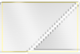 Mexen Loft specchio da bagno rettangolare 90 x 60 cm, cornice dorata - 9852-090-060-000-50