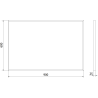 Mexen Loft rechteckiger Badezimmerspiegel 90 x 60 cm, schwarzer Rahmen - 9852-090-060-000-70