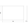 Mexen Loft ristkülikukujuline vannitoa peegel 90 x 60 cm, must raam - 9852-090-060-000-70