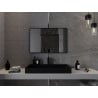 Mexen Loft rechteckiger Badezimmerspiegel 90 x 60 cm, schwarzer Rahmen - 9852-090-060-000-70
