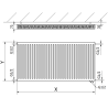 Mexen CV21 paneelradiaator 300 x 1200 mm, alumine ühendus, 883 W, antratsiit - W621-030-120-66