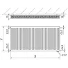 Mexen CV21 radiateur à plaque 400 x 600 mm, raccordement inférieur, 556 W, anthracite - W621-040-060-66