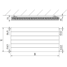 Mexen CL21 Line plaatradiator 600 x 1600 mm, zijaansluiting, 1935 W, antraciet - W421L-060-160-66