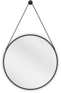 Mexen String okruglo ogledalo za kupaonicu 50 cm, crni okvir - 9854-050-050-000-70